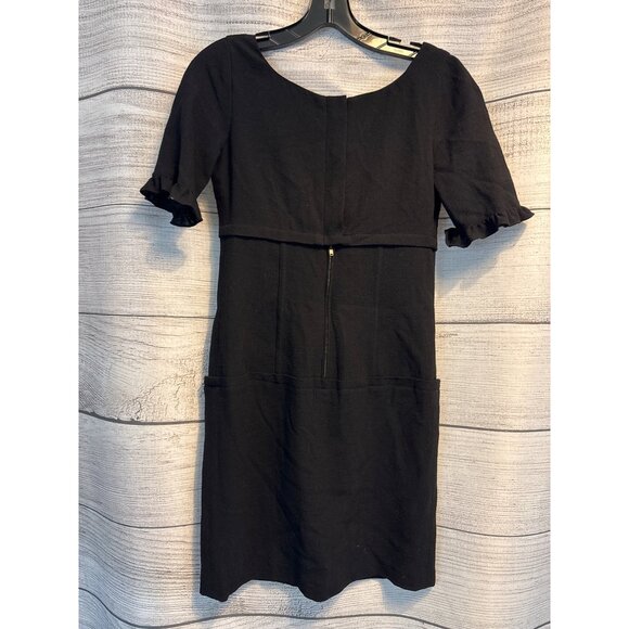 Vera Wang Black Short-Sleeve Dress Size 2 - Picture 2 of 3
